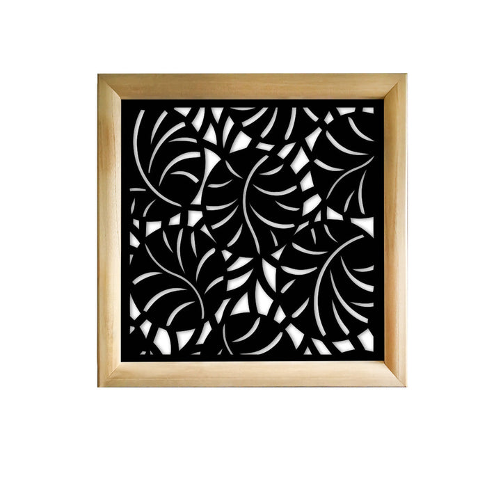 MANGROVIE - Moduli Decorativi in Legno e PVC Misura: 73x73 cm, Colore: nero