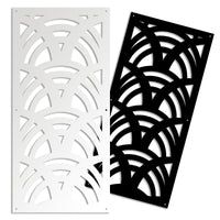 MAORI - Pannello in PVC traforato - Parasole Misura: 50x150 cm, Colore: nero