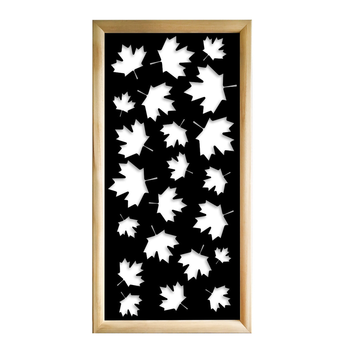 MAPLE  - Moduli Decorativi in Legno e PVC Colore: nero, Misura: 73x148 cm