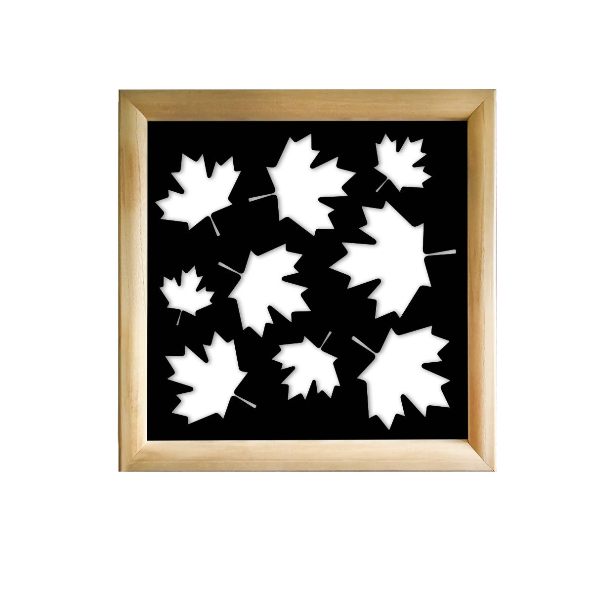 MAPLE  - Moduli Decorativi in Legno e PVC Colore: nero, Misura: 48x48 cm