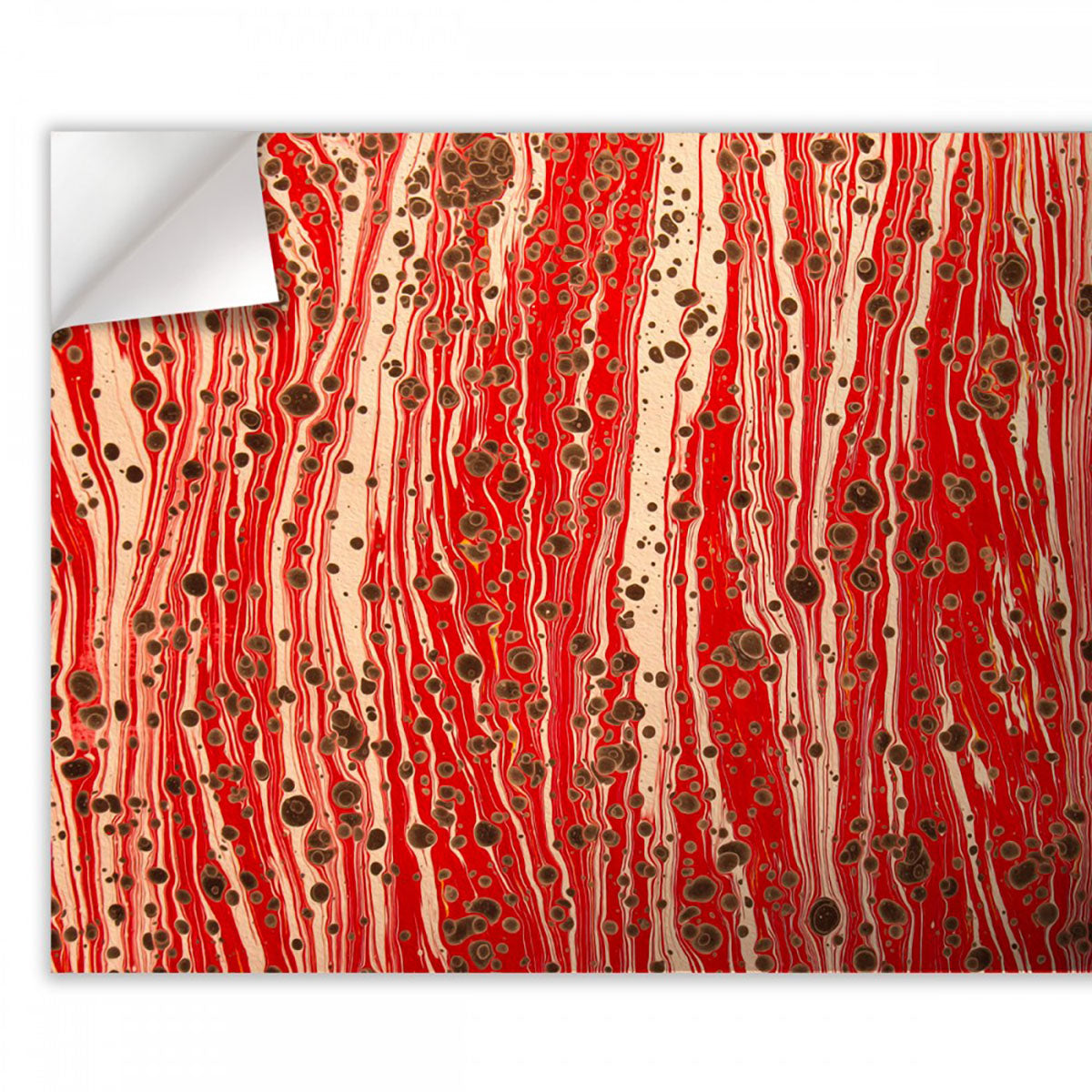 MARBLED PAPER - RED - Pellicola adesiva in PVC finitura opaca Misura: 100x200 cm