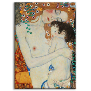 MATHER - Gustav Klimt - Quadro stampato su Canvas e montato su telaio in legno Misura: 70x100 cm