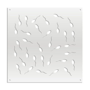 MAYBE LIFE - Pannello in PVC traforato - Parasole Colore: bianco, Misura: 98x98 cm