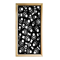 MICKEY - Moduli Decorativi in Legno e PVC Misura: 73x148 cm, Colore: nero