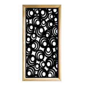 MICKEY - Moduli Decorativi in Legno e PVC Misura: 73x148 cm, Colore: nero