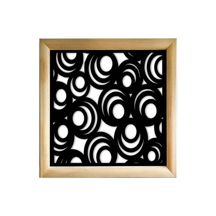 MICKEY - Moduli Decorativi in Legno e PVC Colore: nero, Misura: 73x73 cm