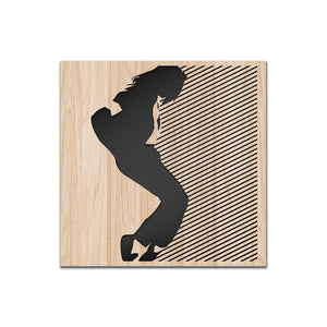 MOON WALK - Quadro arredo LASERCUT composito Legno e PVC Misura: 60x60 cm