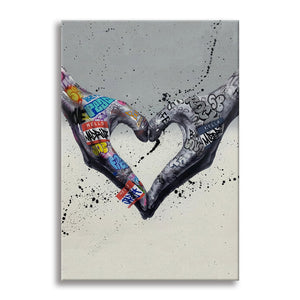 MyHeart4You -  Quadro Canvas Contemporaneo su telaio in legno Misura: 100x140 cm