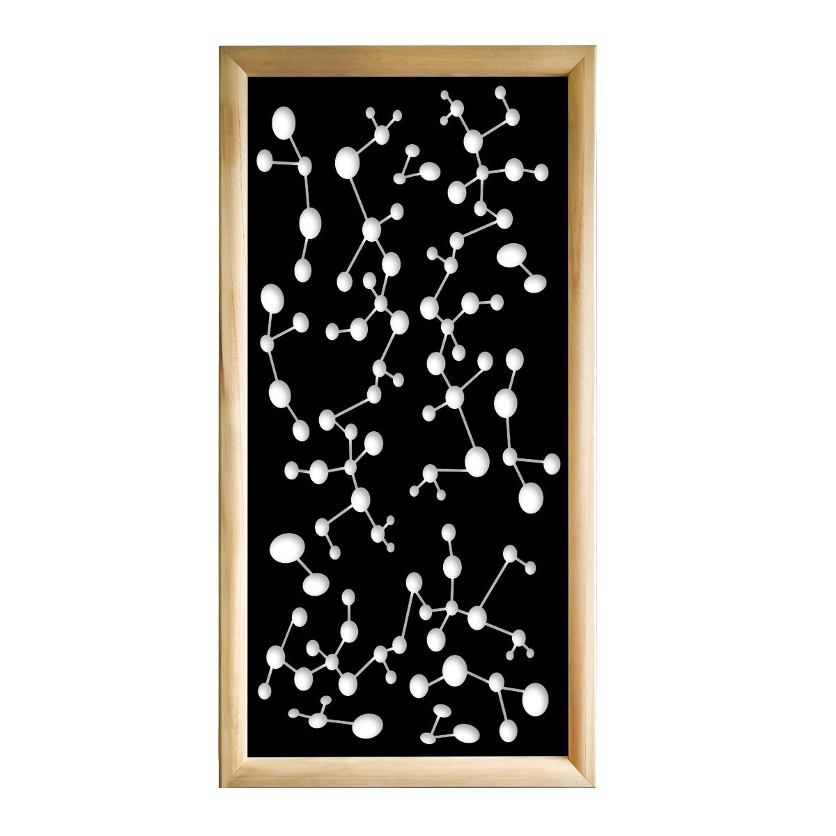 NANOTECH - Moduli Decorativi in Legno e PVC Colore: nero, Misura: 73x148 cm