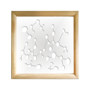 NANOTECH - Moduli Decorativi in Legno e PVC Misura: 48x48 cm, Colore: bianco