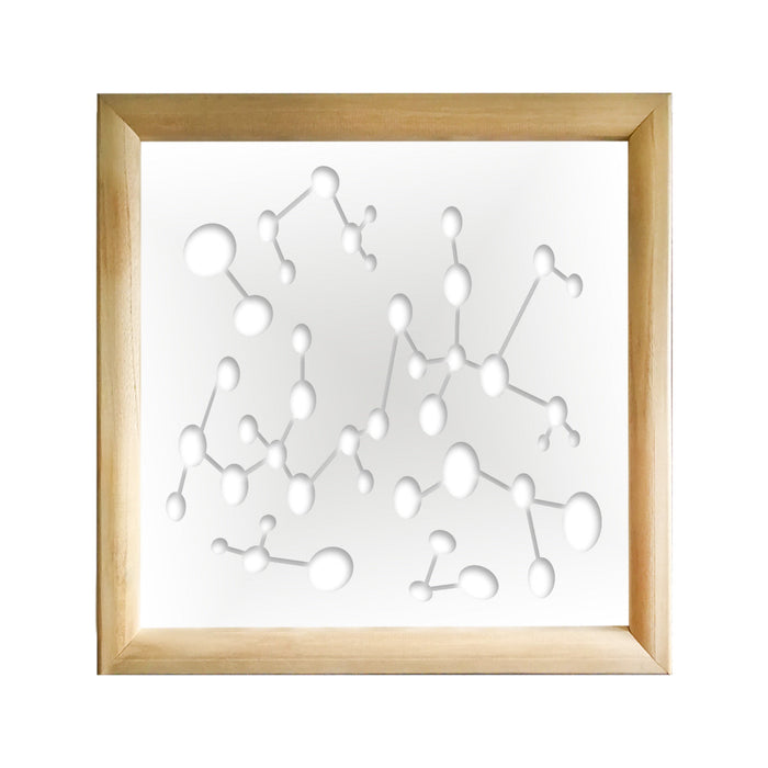 NANOTECH - Moduli Decorativi in Legno e PVC Misura: 48x48 cm, Colore: bianco