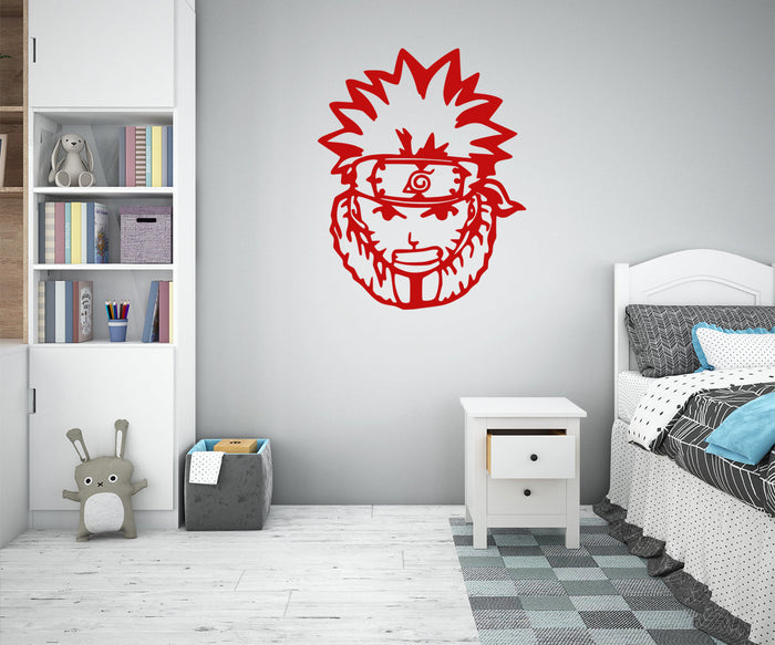 NARUTO - Adesivo murale wall sticker in vinile 55x70 cm Colore: Rosso