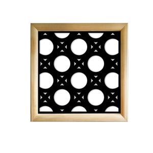 NOTTINGHAM - Moduli Decorativi in Legno e PVC Colore: nero, Misura: 48x48 cm