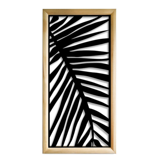 PALMA - Moduli Decorativi in Legno e PVC Colore: nero, Misura: 73x148 cm