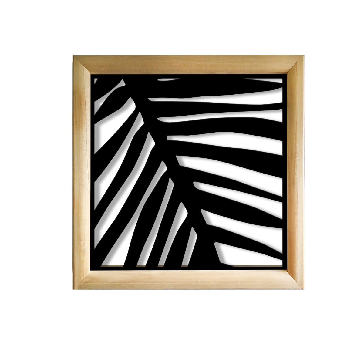 PALMA - Moduli Decorativi in Legno e PVC Misura: 48x48 cm, Colore: nero