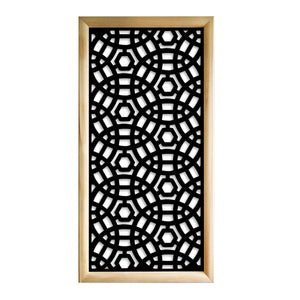 PELOTA MAYA - Moduli Decorativi in Legno e PVC Misura: 47x94 cm, Colore: nero