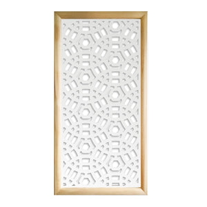 PELOTA MAYA - Moduli Decorativi in Legno e PVC Colore: bianco, Misura: 73x148 cm