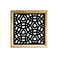 PELOTA MAYA - Moduli Decorativi in Legno e PVC Colore: nero, Misura: 48x48 cm