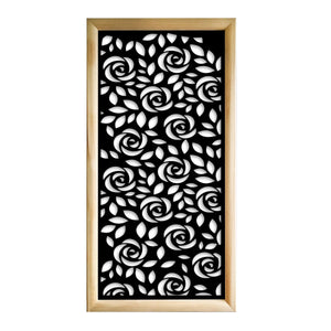 PETALI - Moduli Decorativi in Legno e PVC Colore: nero, Misura: 47x94 cm