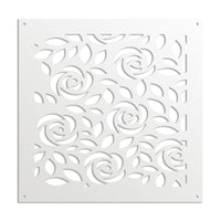 PETALI - Pannello in PVC traforato - Parasole Misura: 73x73 cm, Colore: bianco