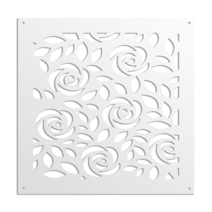 PETALI - Pannello in PVC traforato - Parasole Misura: 73x73 cm, Colore: bianco