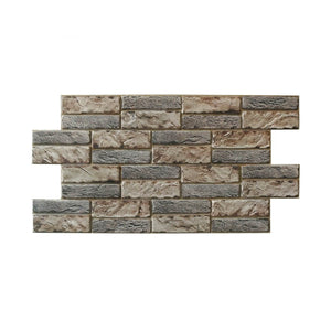 Pietra Espansa Scura - Pannelli per parete in PVC finta pietra scura effetto 3D 98x48cm x 0.4mm 2Pz 1Mq