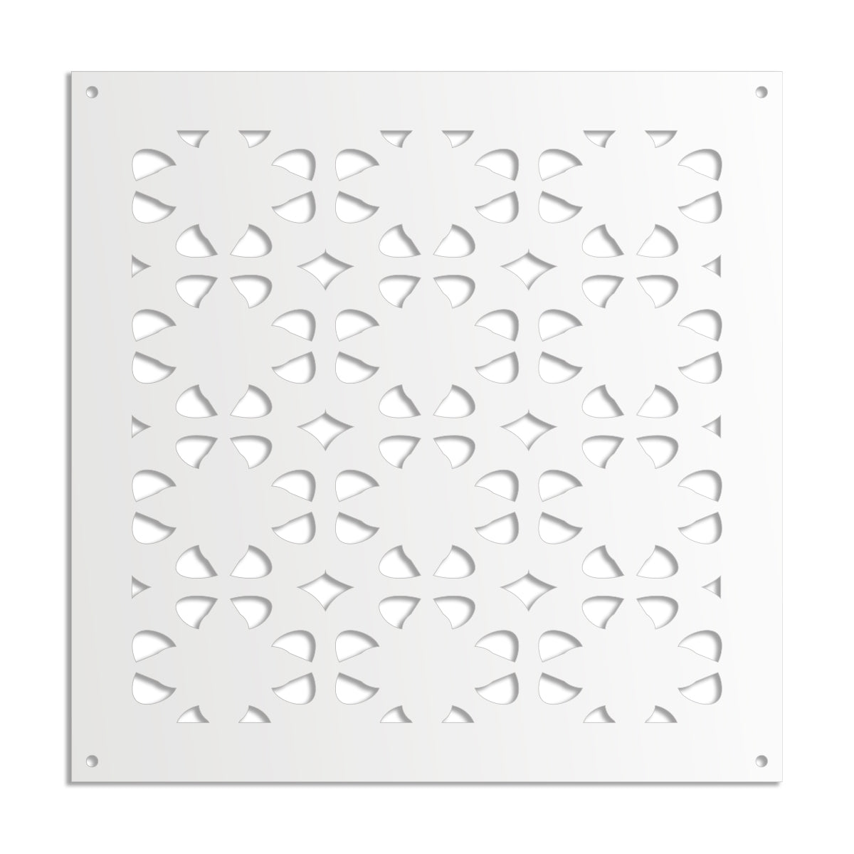 PINCERS - Pannello in PVC traforato - Parasole Colore: bianco, Misura: 73x73 cm