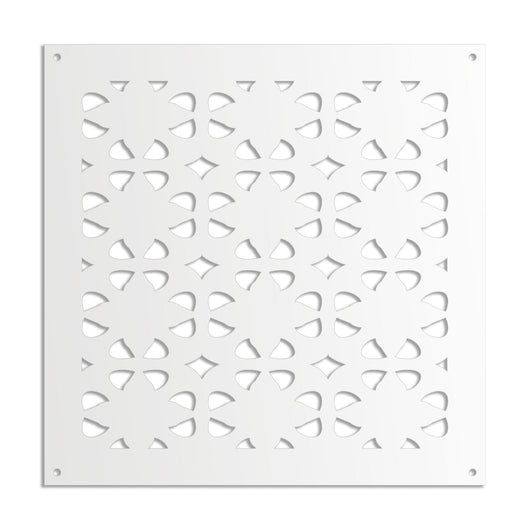 PINCERS - Pannello in PVC traforato - Parasole Colore: bianco, Misura: 73x73 cm