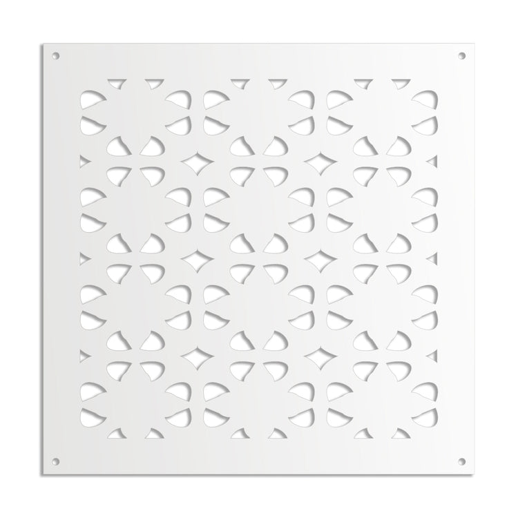 PINCERS - Pannello in PVC traforato - Parasole Colore: bianco, Misura: 73x73 cm