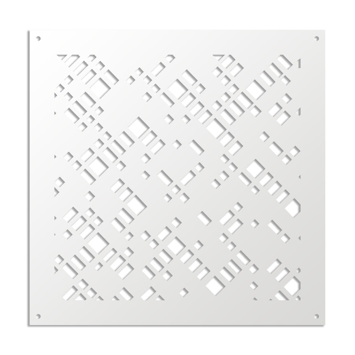 PIXEL - Pannello in PVC traforato - Parasole Misura: 73x73 cm, Colore: bianco