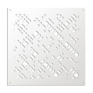 PIXEL - Pannello in PVC traforato - Parasole Misura: 73x73 cm, Colore: bianco