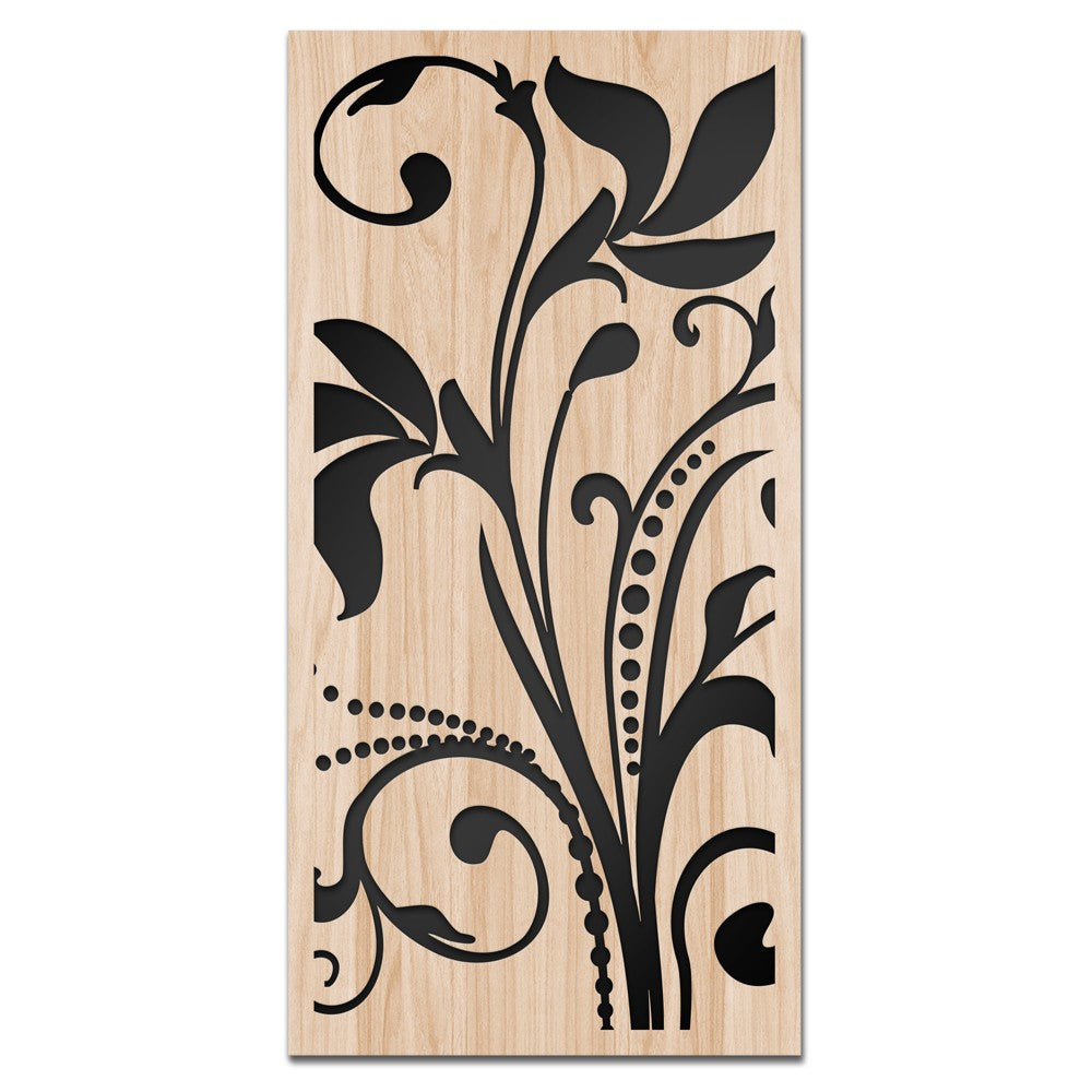 PLANTAE - Quadro arredo LASERCUT composito Legno e PVC Misura: 70x140 cm