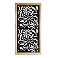 PLANTS  - Moduli Decorativi in Legno e PVC Misura: 47x94 cm, Colore: nero