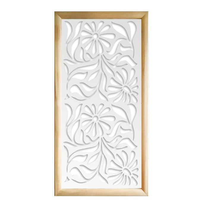 PLANTS  - Moduli Decorativi in Legno e PVC Colore: bianco, Misura: 73x148 cm