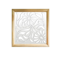 PLANTS  - Moduli Decorativi in Legno e PVC Misura: 98x98 cm, Colore: bianco