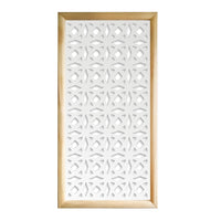 PLENITUDE - Moduli Decorativi in Legno e PVC Misura: 73x148 cm, Colore: bianco