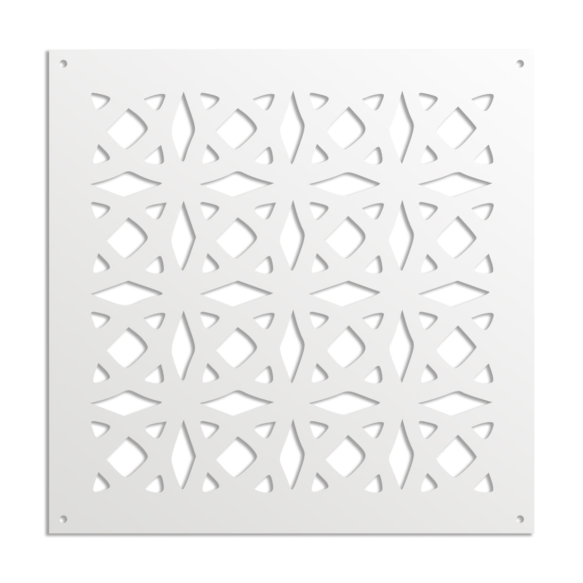 PLENITUDE - Pannello in PVC traforato - Parasole Colore: bianco, Misura: 48x48 cm