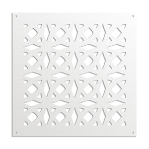 PLENITUDE - Pannello in PVC traforato - Parasole Colore: bianco, Misura: 48x48 cm