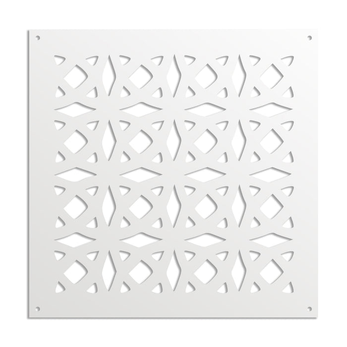 PLENITUDE - Pannello in PVC traforato - Parasole Colore: bianco, Misura: 48x48 cm