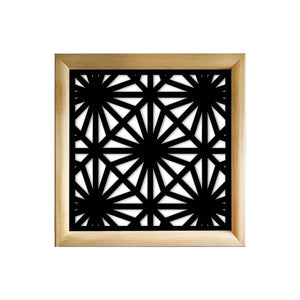 POLESTAR - Moduli Decorativi in Legno e PVC Misura: 73x73 cm, Colore: nero