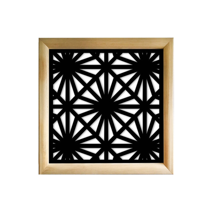 POLESTAR - Moduli Decorativi in Legno e PVC Misura: 73x73 cm, Colore: nero