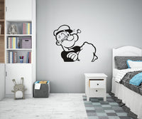 POPEYE - Adesivo murale wall sticker in vinile 55x65 cm Colore: nero