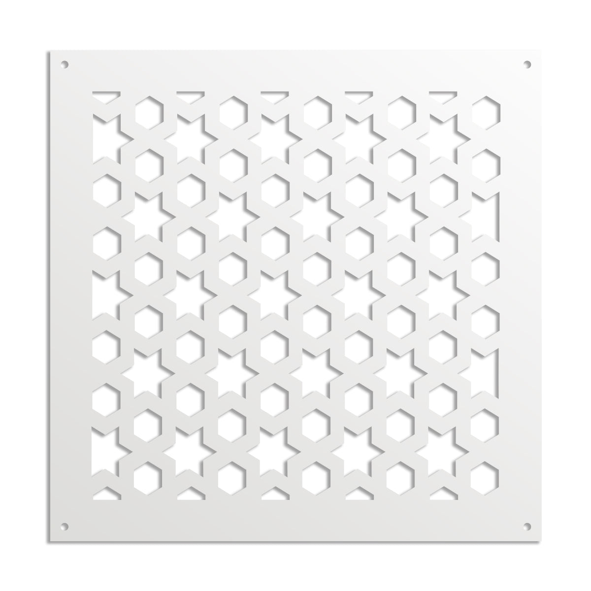 POPSTAR - Pannello in PVC traforato - Parasole Colore: bianco, Misura: 73x73 cm