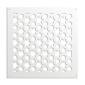 POPSTAR - Pannello in PVC traforato - Parasole Colore: bianco, Misura: 73x73 cm