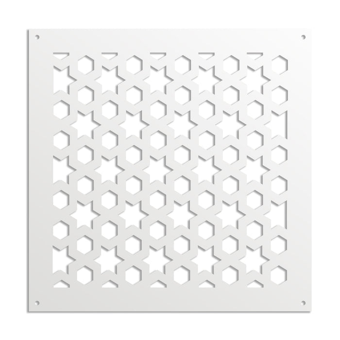 POPSTAR - Pannello in PVC traforato - Parasole Colore: bianco, Misura: 73x73 cm