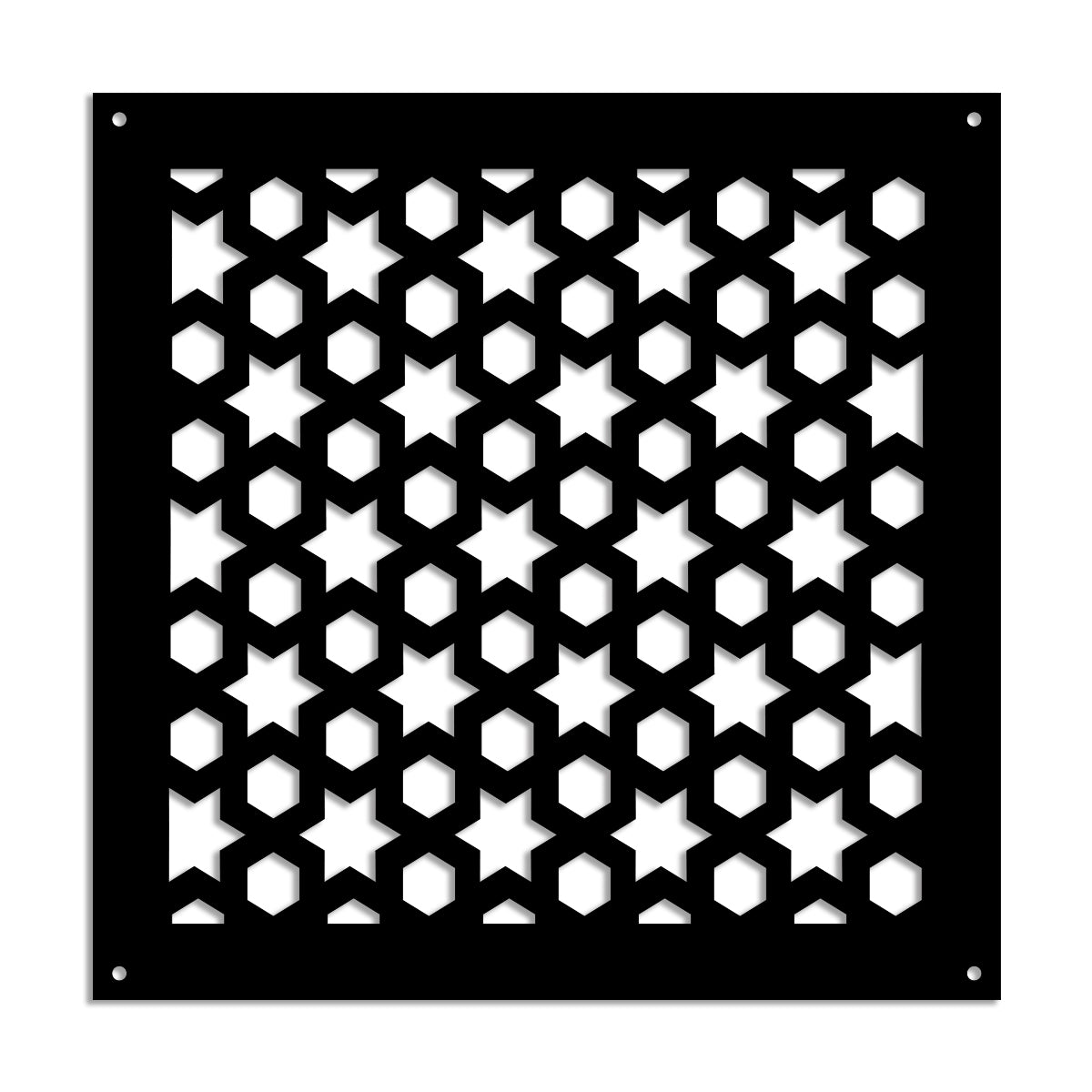 POPSTAR - Pannello in PVC traforato - Parasole Colore: nero, Misura: 73x73 cm