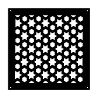 POPSTAR - Pannello in PVC traforato - Parasole Colore: nero, Misura: 73x73 cm