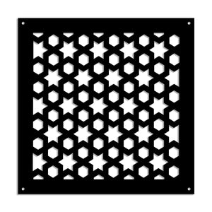 POPSTAR - Pannello in PVC traforato - Parasole Colore: nero, Misura: 73x73 cm