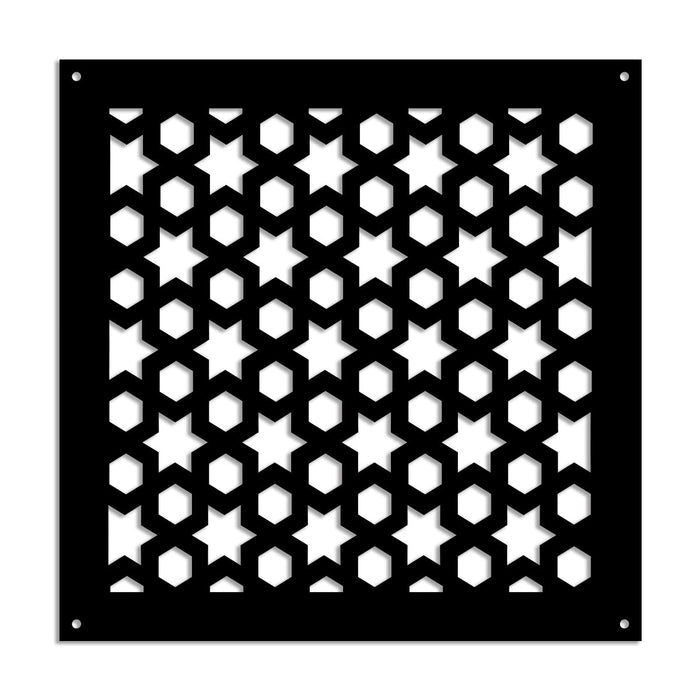 POPSTAR - Pannello in PVC traforato - Parasole Colore: nero, Misura: 73x73 cm