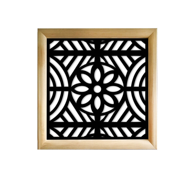 PROVENZA - Moduli Decorativi in Legno e PVC Colore: nero, Misura: 98x98 cm